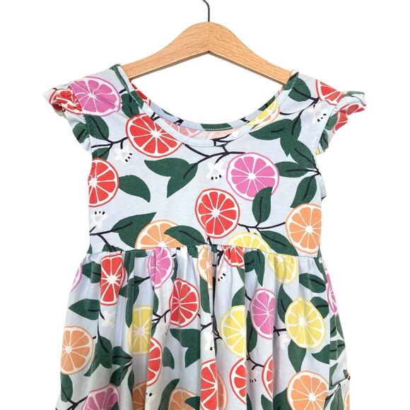 Hanna Andersson Zesty Citrus Super Soft Skater Dress Colorful Girls 5 110 - Picture 7 of 12